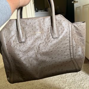 Diane Von Furstenberg Stella Bag in Ostrich - Mushroom.